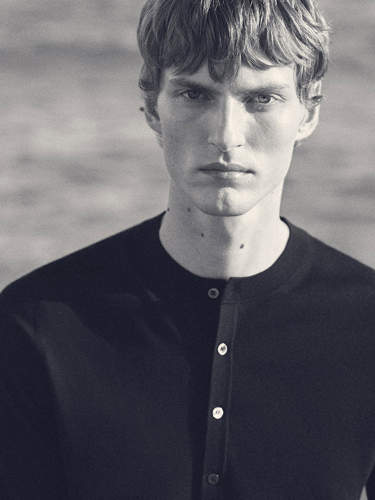 スリムメリノウールヘンリートップ